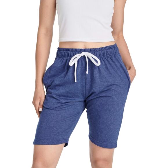 WOMEN'S PLUS 3XL BERMUDA SHORTS FRENCH TERRY 9" 1 PAIR - Picture 4 of 12